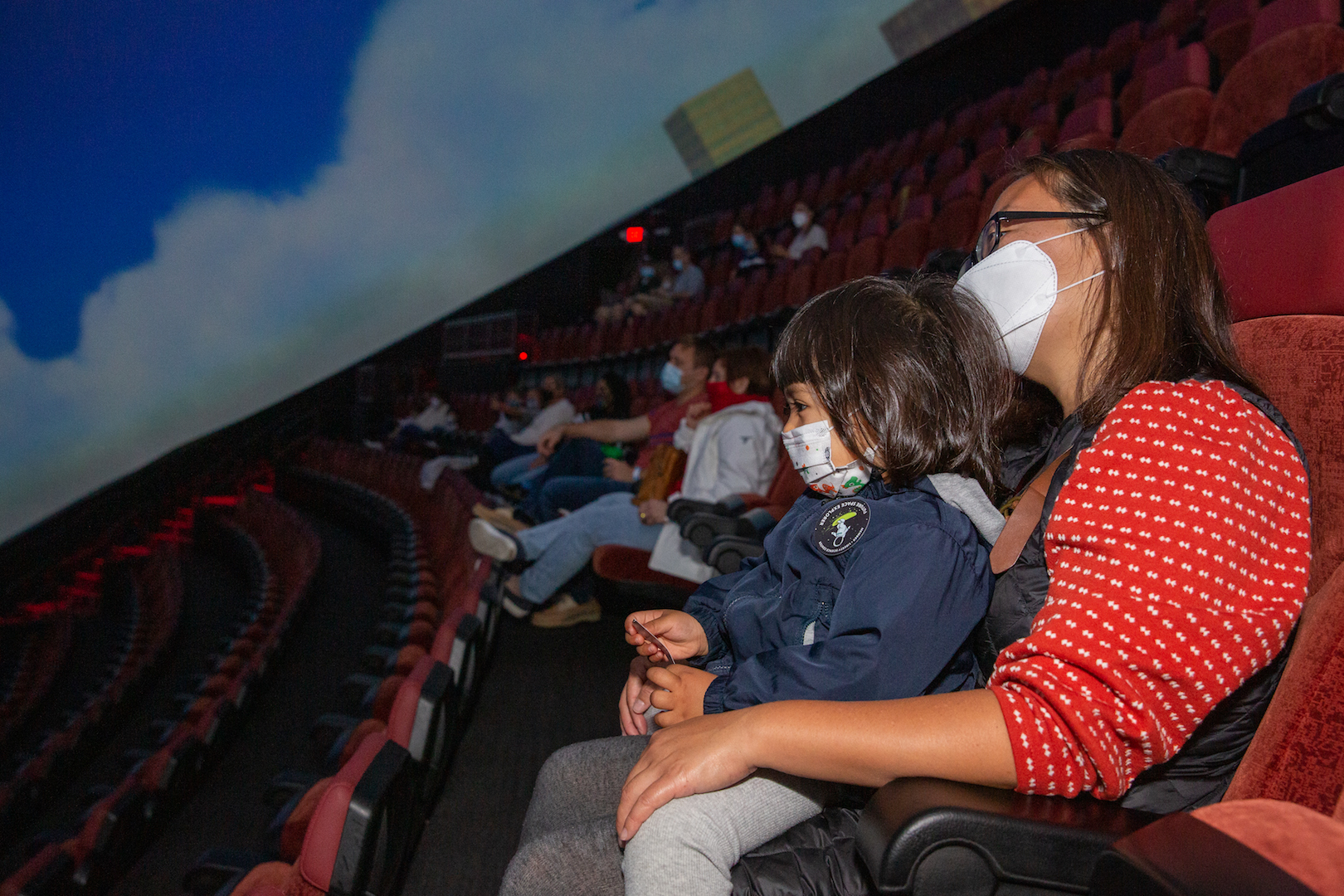 Family in the planetarium