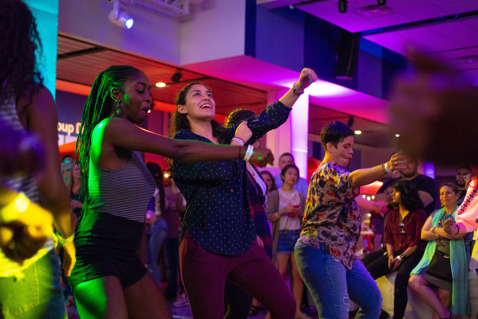 Girls having fun on the dance floor
