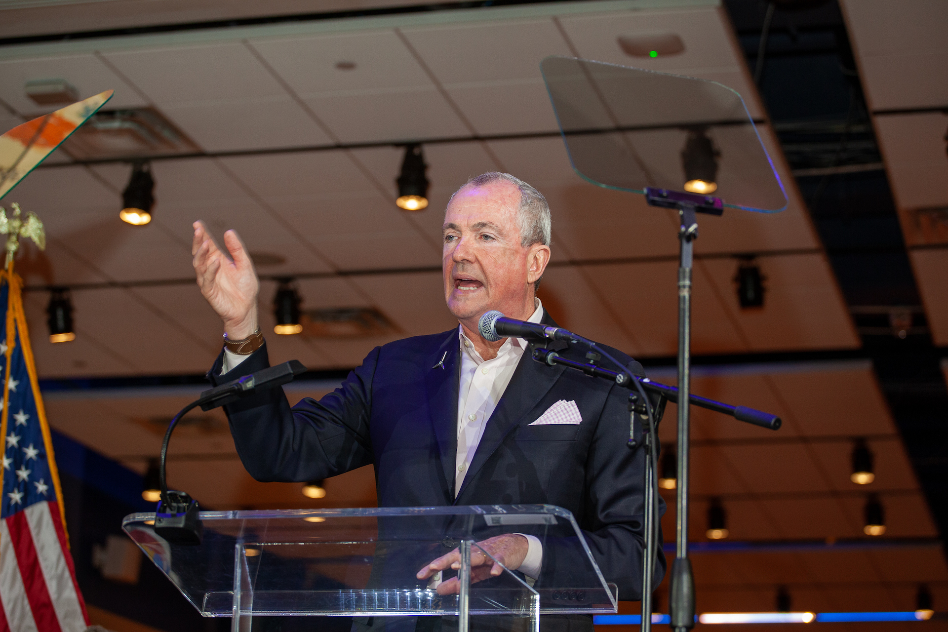 Governor Phil Murphy talking on stage