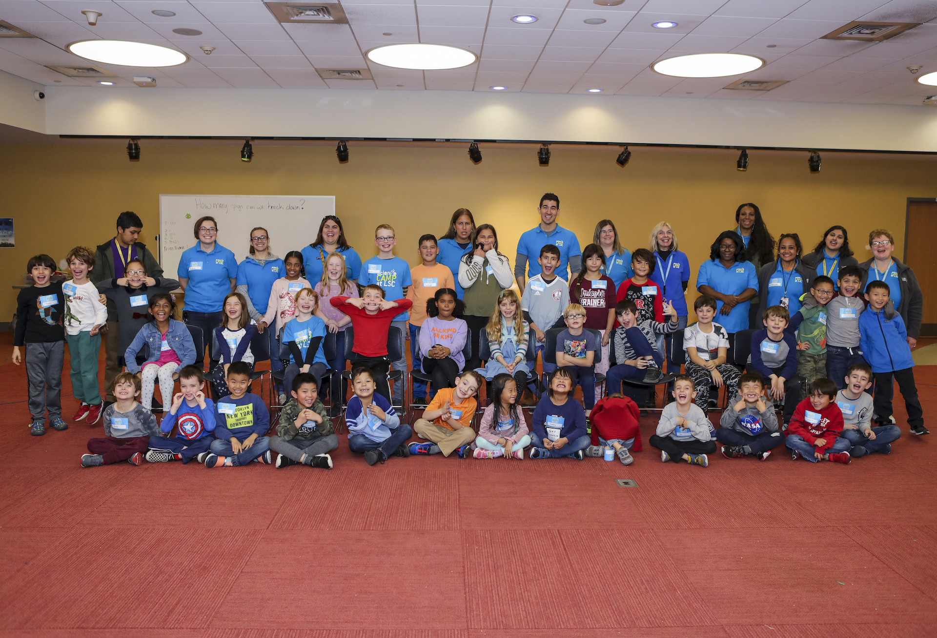 Group shot of campers and counselors