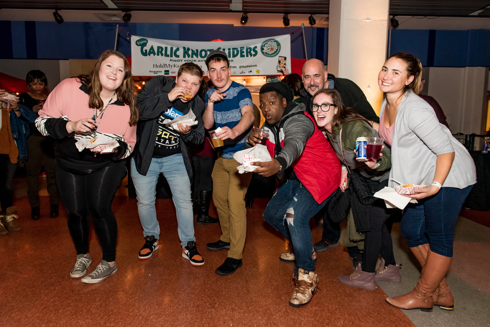 Guests enjoying food from Midnight Market vendors