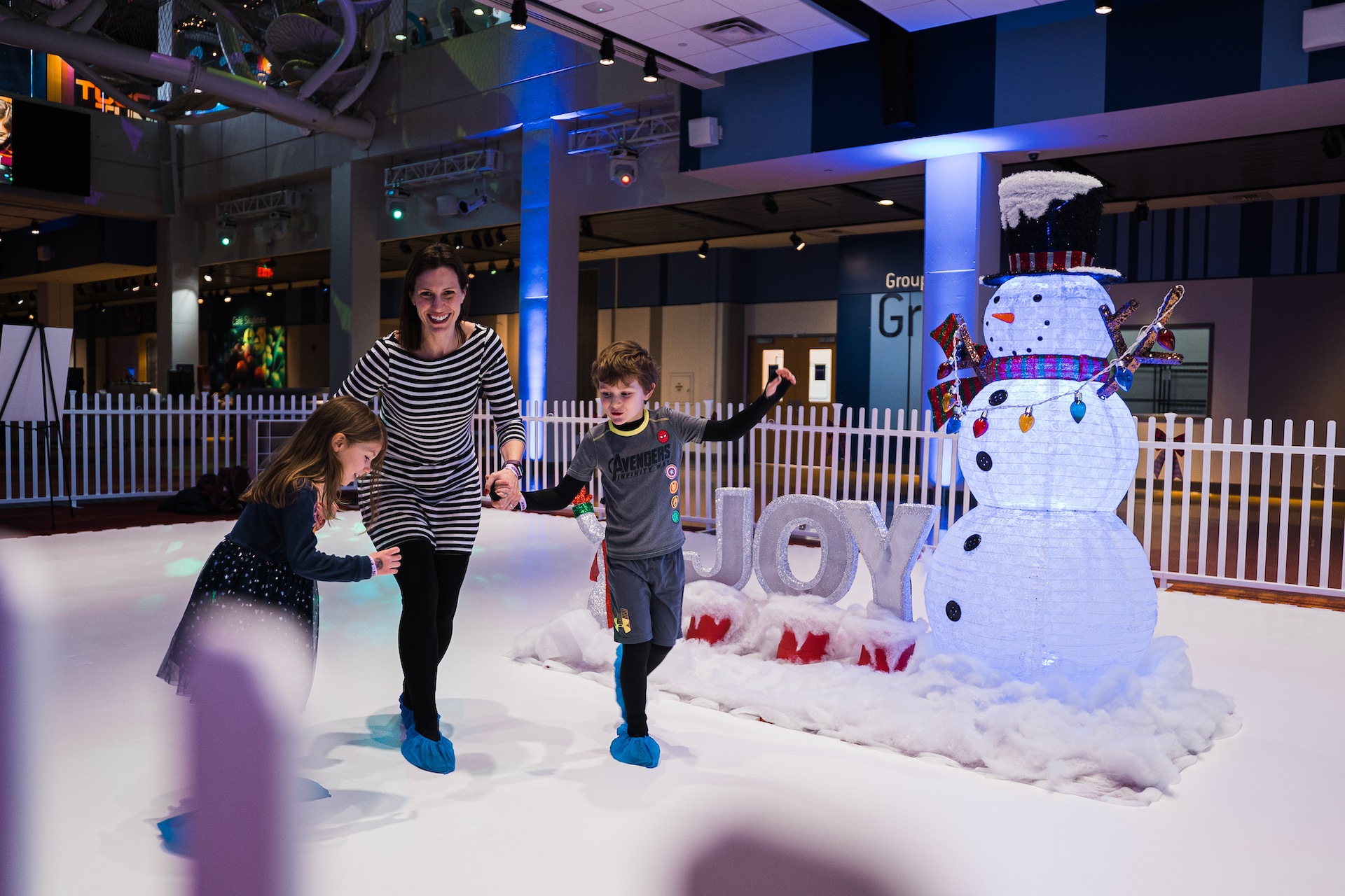 Family at the Sock Skating Rink