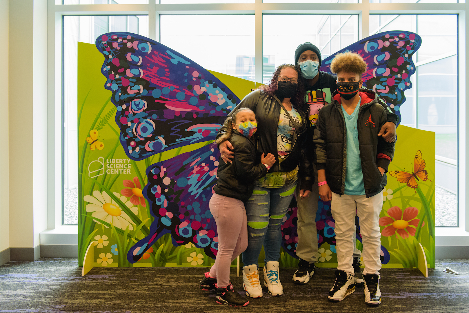 Guests at the Butterfly Photo Op
