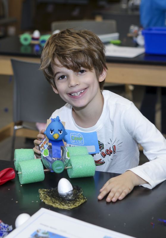 Boy displays 3D-printed Angry Bird